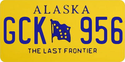 AK license plate GCK956