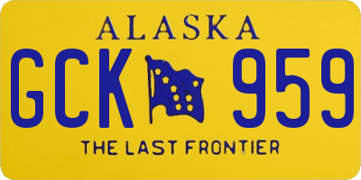 AK license plate GCK959