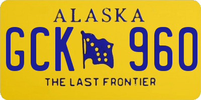 AK license plate GCK960