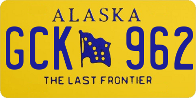 AK license plate GCK962