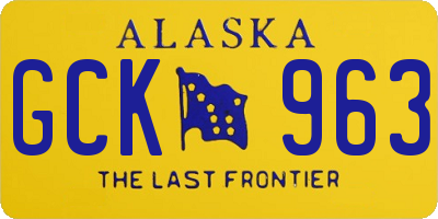 AK license plate GCK963