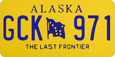 AK license plate GCK971