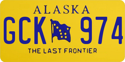 AK license plate GCK974