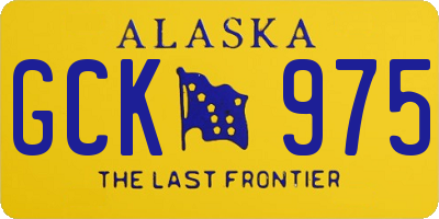 AK license plate GCK975