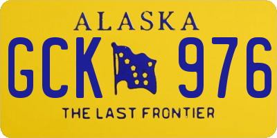 AK license plate GCK976