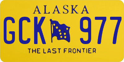 AK license plate GCK977