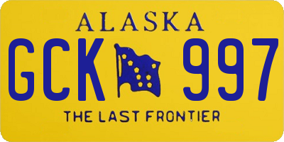 AK license plate GCK997