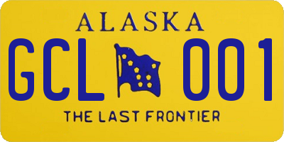 AK license plate GCL001