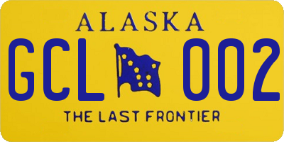 AK license plate GCL002