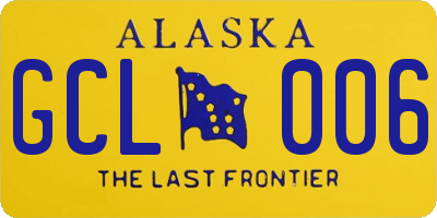 AK license plate GCL006