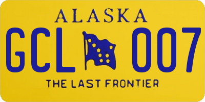 AK license plate GCL007