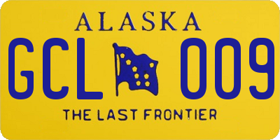AK license plate GCL009