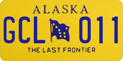 AK license plate GCL011