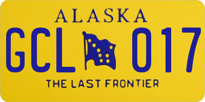 AK license plate GCL017
