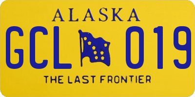 AK license plate GCL019