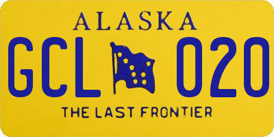 AK license plate GCL020