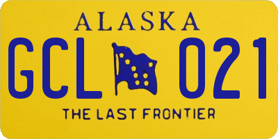 AK license plate GCL021