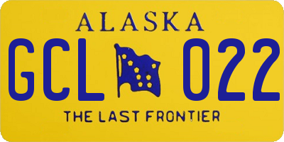 AK license plate GCL022