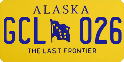 AK license plate GCL026