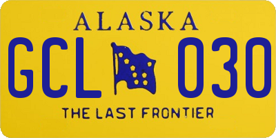 AK license plate GCL030