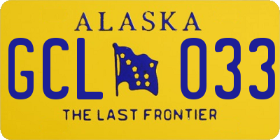 AK license plate GCL033