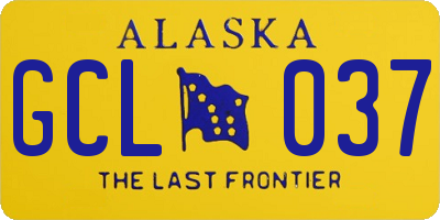 AK license plate GCL037