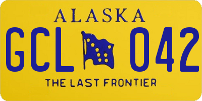 AK license plate GCL042