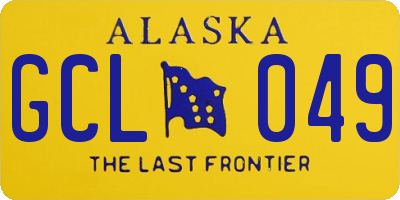 AK license plate GCL049