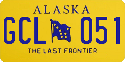 AK license plate GCL051