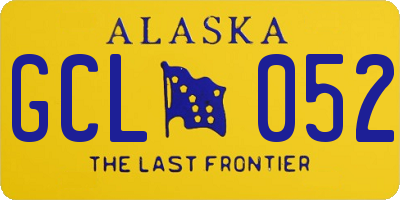 AK license plate GCL052