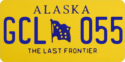 AK license plate GCL055