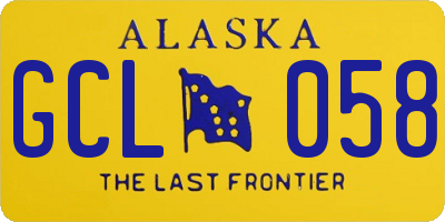 AK license plate GCL058