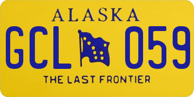 AK license plate GCL059