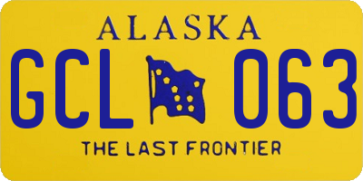 AK license plate GCL063