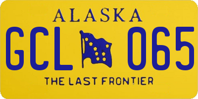 AK license plate GCL065
