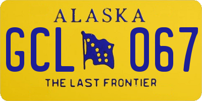 AK license plate GCL067