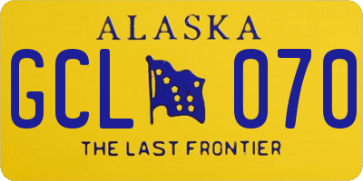 AK license plate GCL070