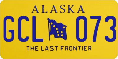 AK license plate GCL073