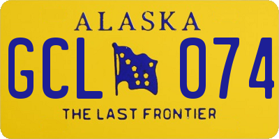 AK license plate GCL074