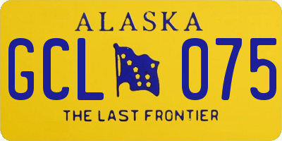 AK license plate GCL075