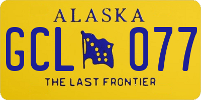 AK license plate GCL077