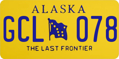 AK license plate GCL078