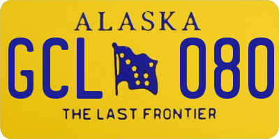 AK license plate GCL080