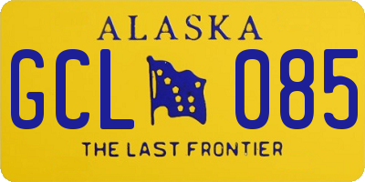 AK license plate GCL085