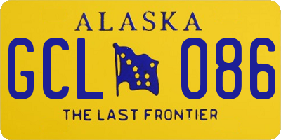 AK license plate GCL086