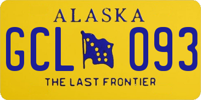 AK license plate GCL093