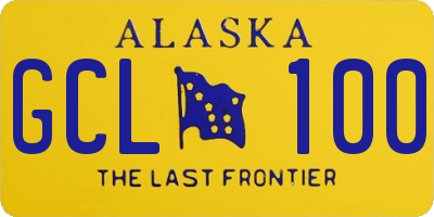 AK license plate GCL100