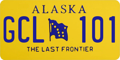 AK license plate GCL101