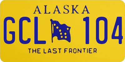 AK license plate GCL104