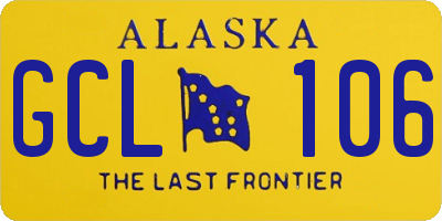AK license plate GCL106